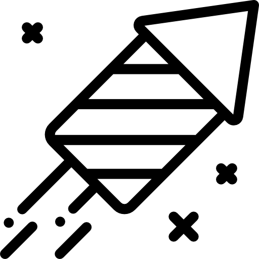 fajerwerki Detailed Rounded Lineal ikona