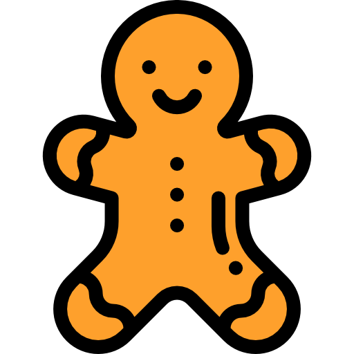 Gingerbread man Detailed Rounded Lineal color icon