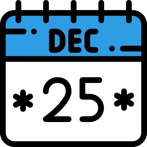 Christmas day Detailed Rounded Lineal color icon