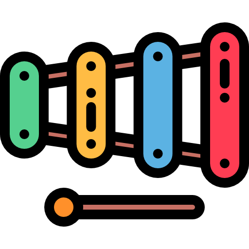 Xylophone Detailed Rounded Lineal color icon
