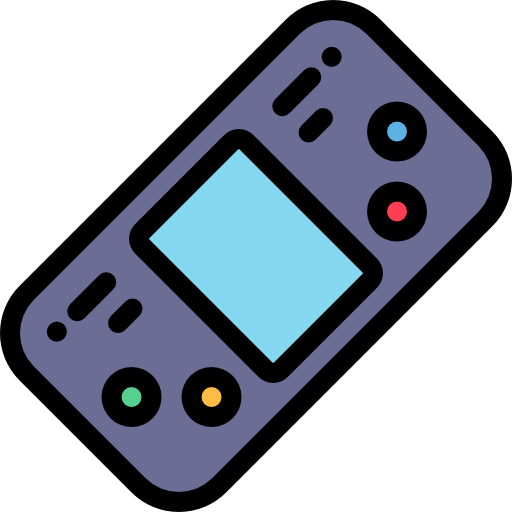 console de jeu Detailed Rounded Lineal color Icône