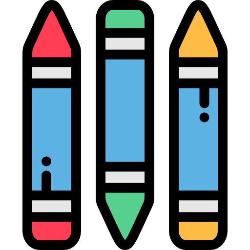Crayons Detailed Rounded Lineal color icon