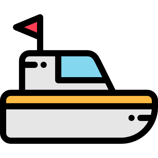 zabawka łódź Detailed Rounded Lineal color ikona