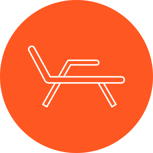 Deck chair Generic Circular icon