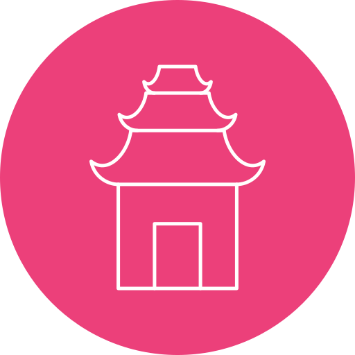 chinese tempel Generic Circular icoon
