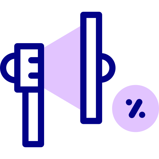 메가폰 Detailed Mixed Lineal color icon