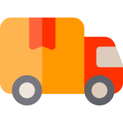 camión de reparto Basic Rounded Flat icono