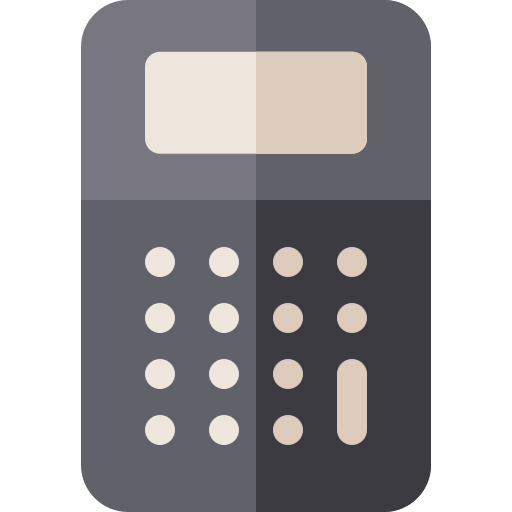 rekenmachine Basic Rounded Flat icoon