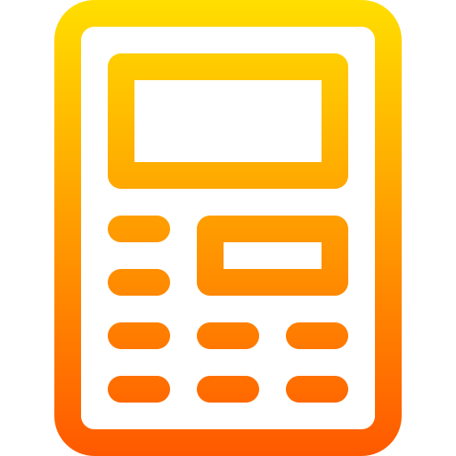 Calculator Basic Gradient Lineal color icon