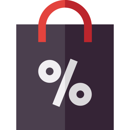 Shopping bag Basic Straight Flat icon