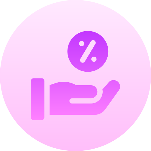 할인 Basic Gradient Circular icon