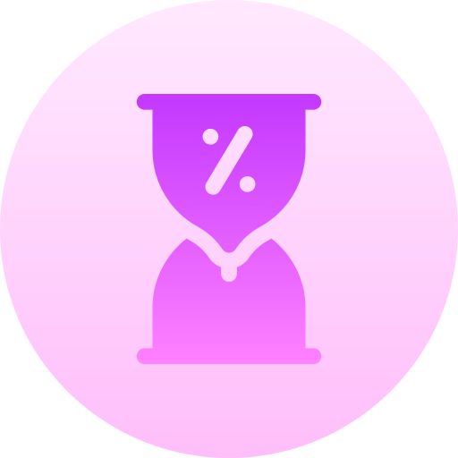 Hourglass Basic Gradient Circular icon