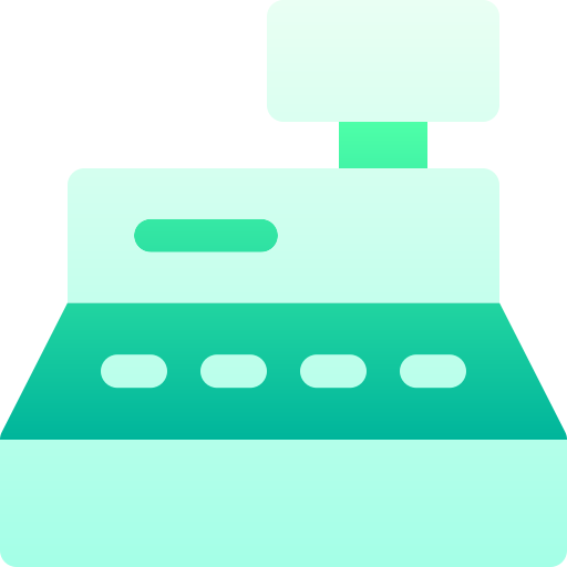 registratore di cassa Basic Gradient Gradient icona