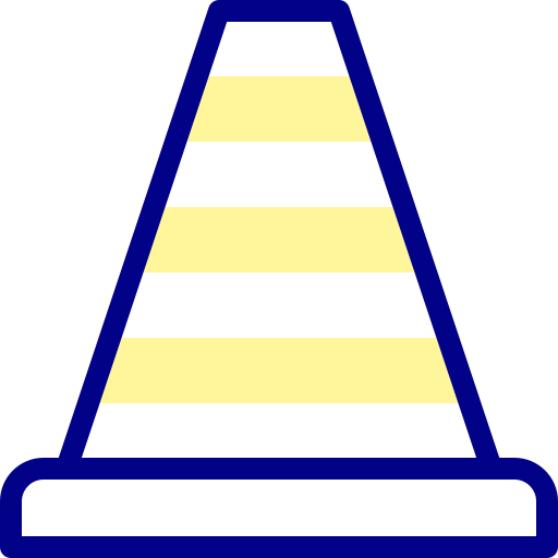 verkehrskegel Detailed Mixed Lineal color icon