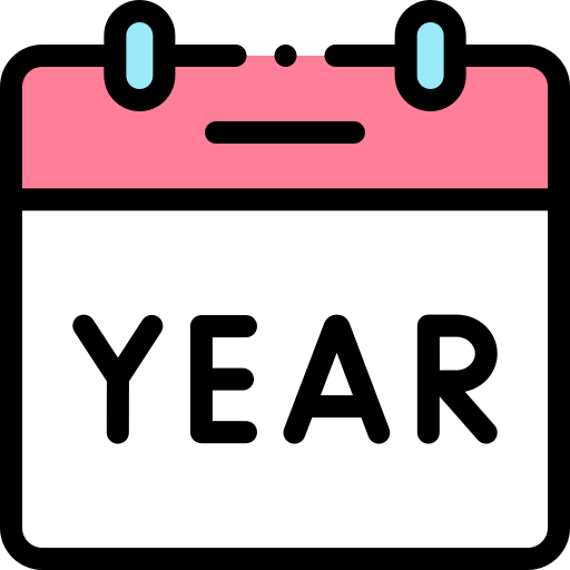 Years Detailed Rounded Lineal color icon