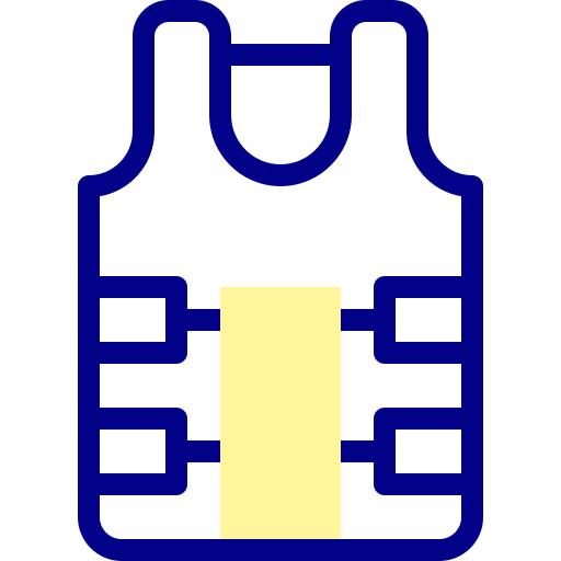 kamizelka ochronna Detailed Mixed Lineal color ikona