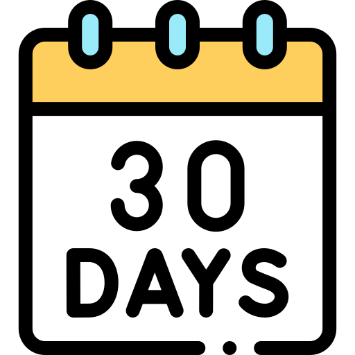 30 days Detailed Rounded Lineal color icon