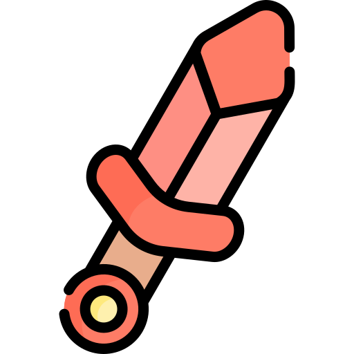 Sword Kawaii Lineal color icon