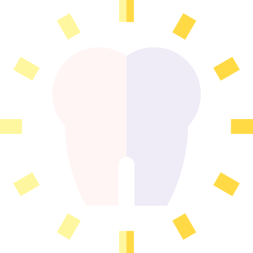 歯のホワイトニング Basic Straight Flat icon
