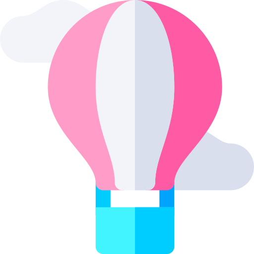 globo aerostático Basic Rounded Flat icono