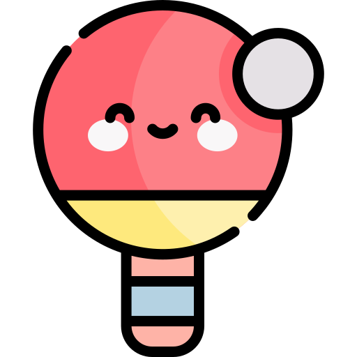 Ping pong Kawaii Lineal color icon