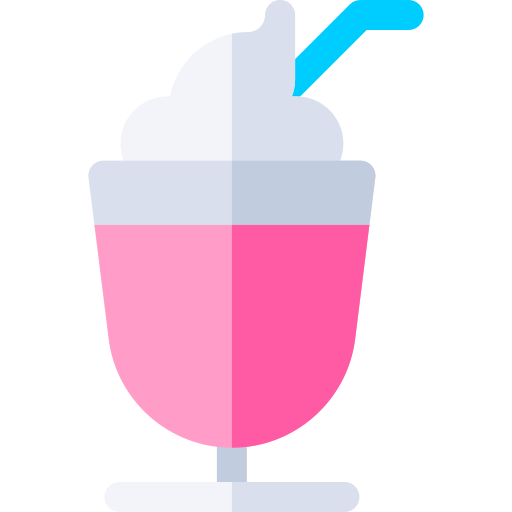 Молочный коктейль Basic Rounded Flat иконка