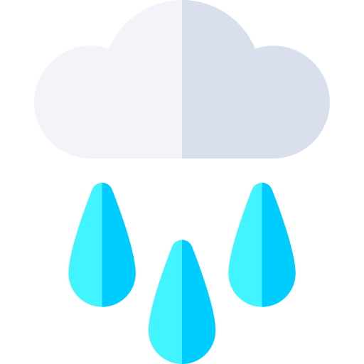 Дождь Basic Rounded Flat иконка