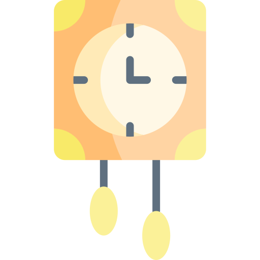 orologio da parete Kawaii Flat icona