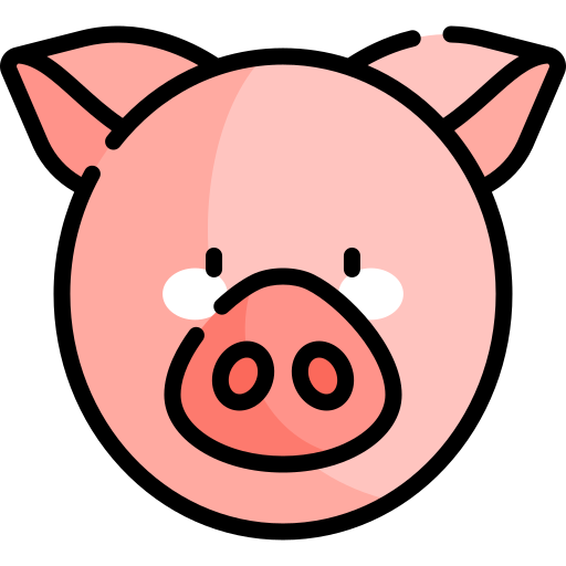 Pig Kawaii Lineal color icon