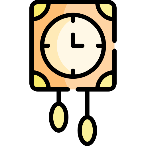 orologio da parete Kawaii Lineal color icona