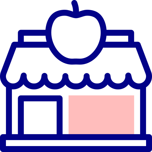 果物店 Detailed Mixed Lineal color icon