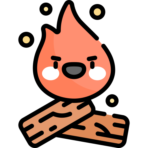 Bonfire Kawaii Lineal color icon