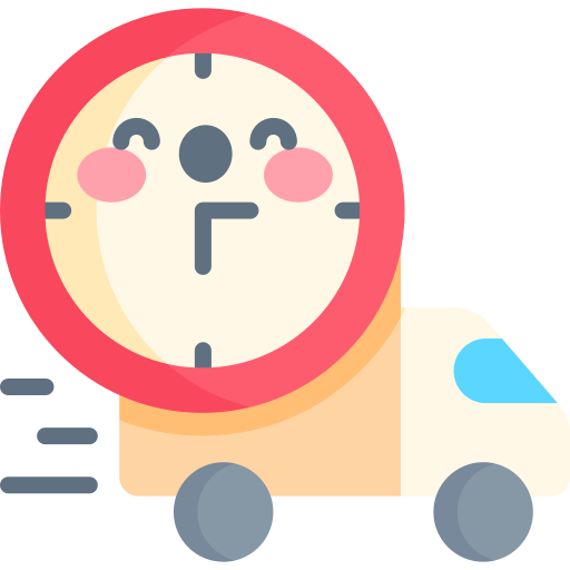 Delivery time Kawaii Flat icon