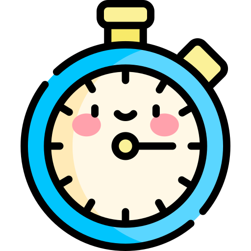 cronometro Kawaii Lineal color icona