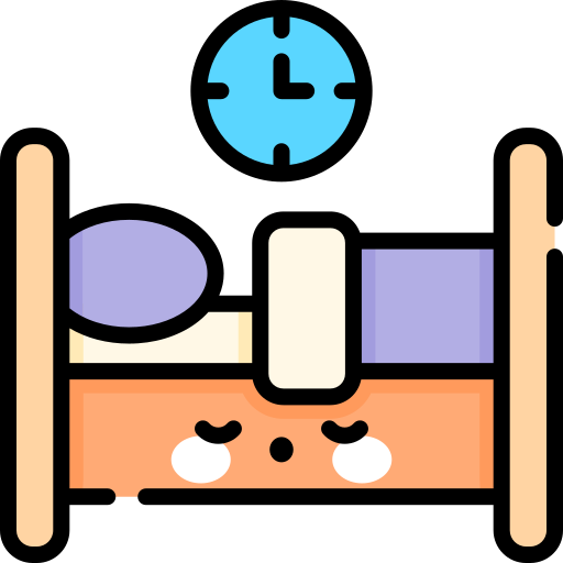 수면 시간 Kawaii Lineal color icon