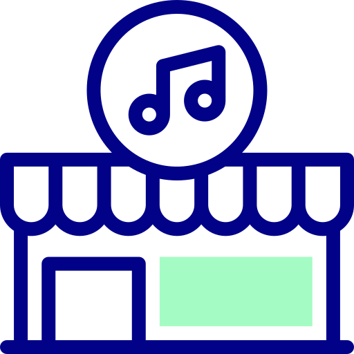Music store Detailed Mixed Lineal color icon