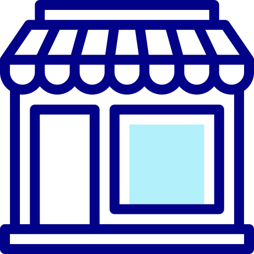 店 Detailed Mixed Lineal color icon