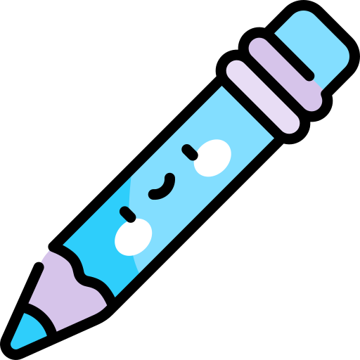 Pencil Kawaii Lineal color icon