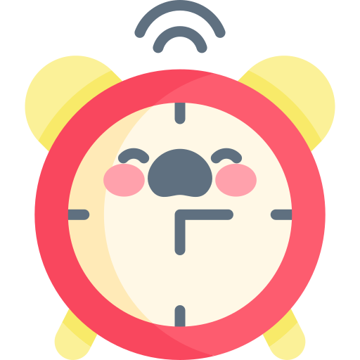 Alarm clock Kawaii Flat icon