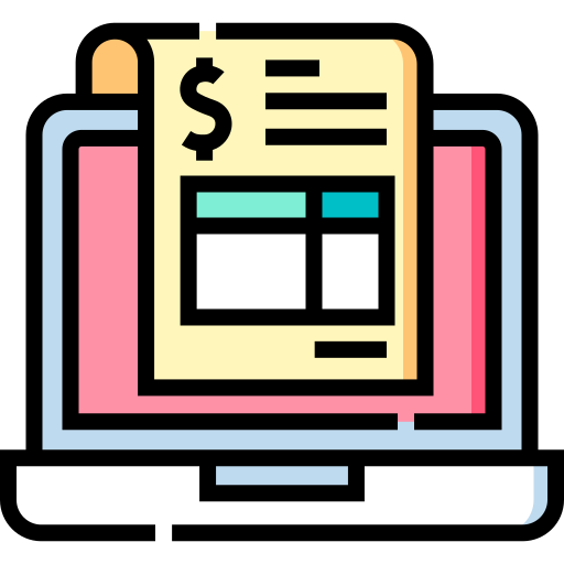 Invoice Detailed Straight Lineal color icon