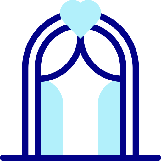 arco de boda Detailed Mixed Lineal color icono