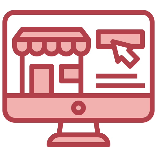 Online shopping Surang Red icon