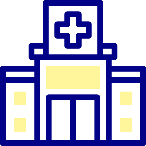 病院 Detailed Mixed Lineal color icon