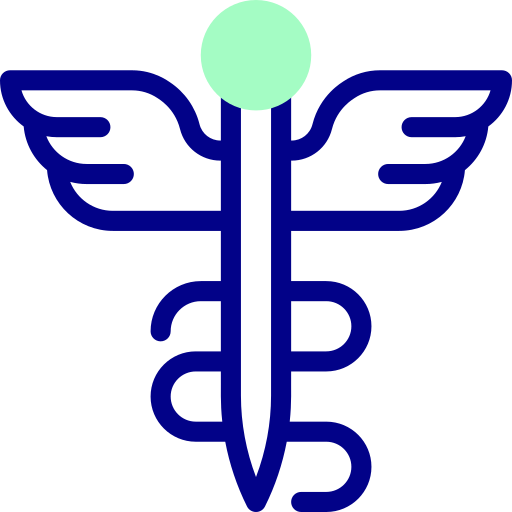 Caduceus sign Detailed Mixed Lineal color icon