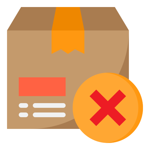 Delivery box srip Flat icon