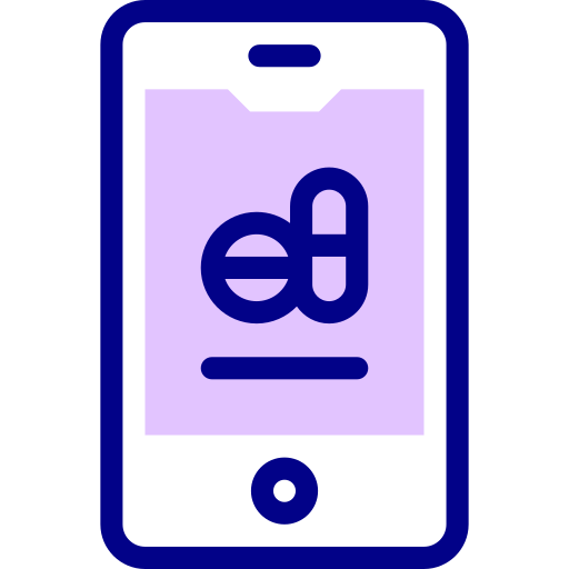 온라인 약국 Detailed Mixed Lineal color icon