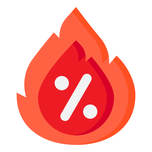 ogień srip Flat ikona