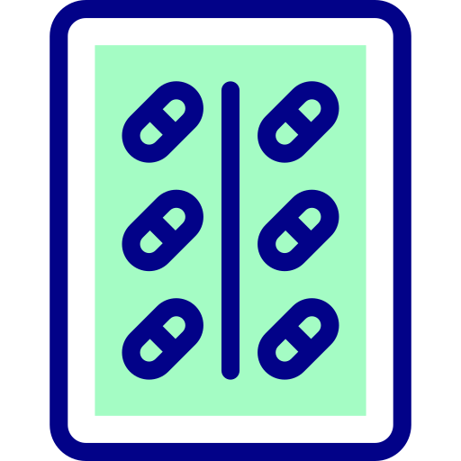 Pills Detailed Mixed Lineal color icon