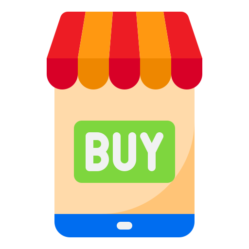 Online shop srip Flat icon
