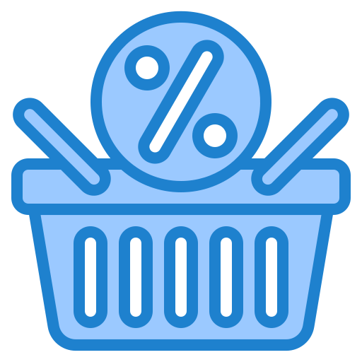 einkaufskorb srip Blue icon